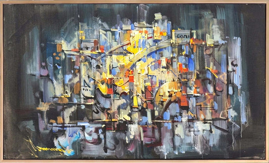 Ritmik Nesneler Yağlı Boya Tablosu