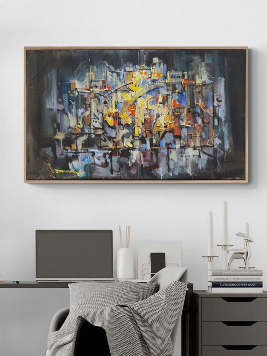 Ritmik Nesneler Yağlı Boya Tablosu