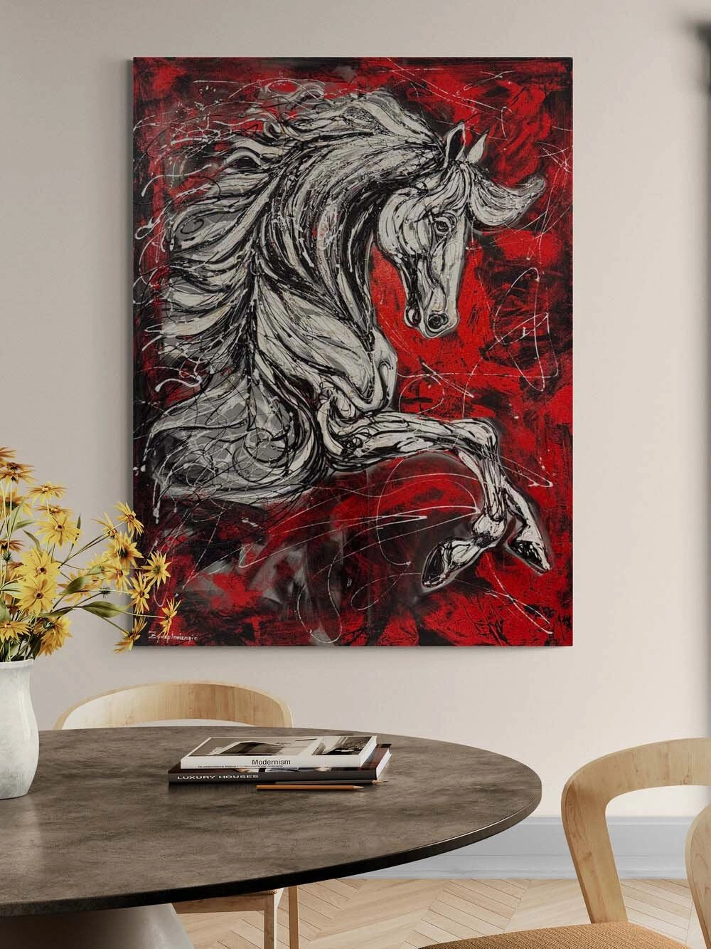 Rüzgarın Atı Yağlı Boya Tablosu