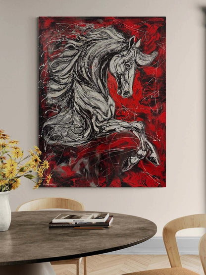 Rüzgarın Atı Yağlı Boya Tablosu