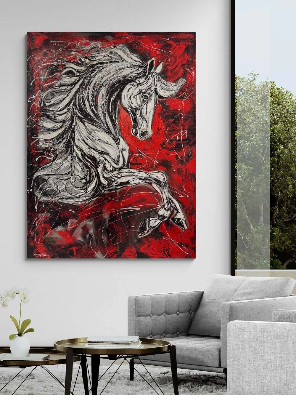 Rüzgarın Atı Yağlı Boya Tablosu