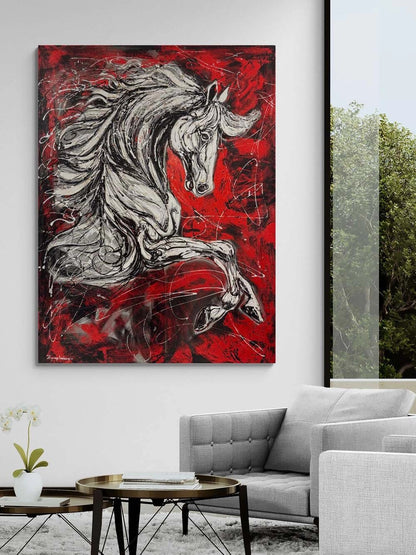 Rüzgarın Atı Yağlı Boya Tablosu