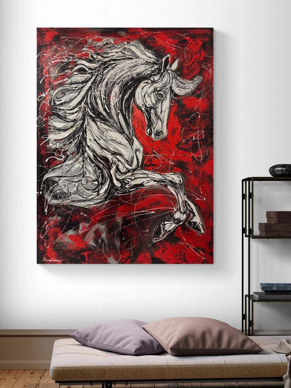 Rüzgarın Atı Yağlı Boya Tablosu