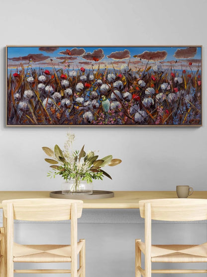 Rüzgarın Topladığı Pamuk Yağlı Boya Tablosu