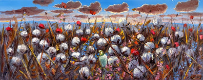 Rüzgarın Topladığı Pamuk Yağlı Boya Tablosu