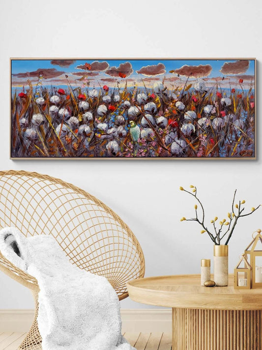 Rüzgarın Topladığı Pamuk Yağlı Boya Tablosu