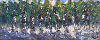 Rüzgarla Gelenler Yağlı Boya Tablosu