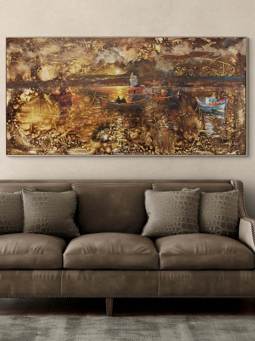 Salacakta Balıkçılar Yağlı Boya Tablosu