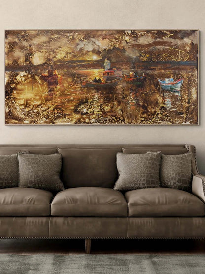 Salacakta Balıkçılar Yağlı Boya Tablosu