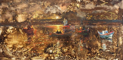 Salacakta Balıkçılar Yağlı Boya Tablosu