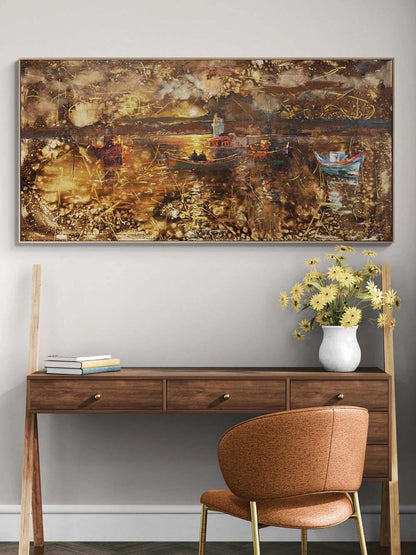 Salacakta Balıkçılar Yağlı Boya Tablosu