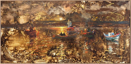 Salacakta Balıkçılar Yağlı Boya Tablosu