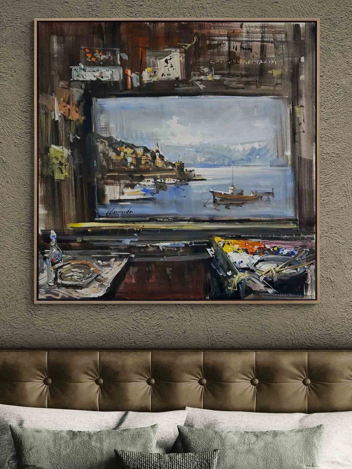 Sanatın İçinde Yağlı Boya Tablosu