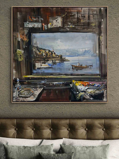 Sanatın İçinde Yağlı Boya Tablosu