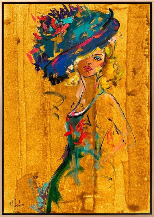 Şapkalı Kız Yağlı Boya Tablosu