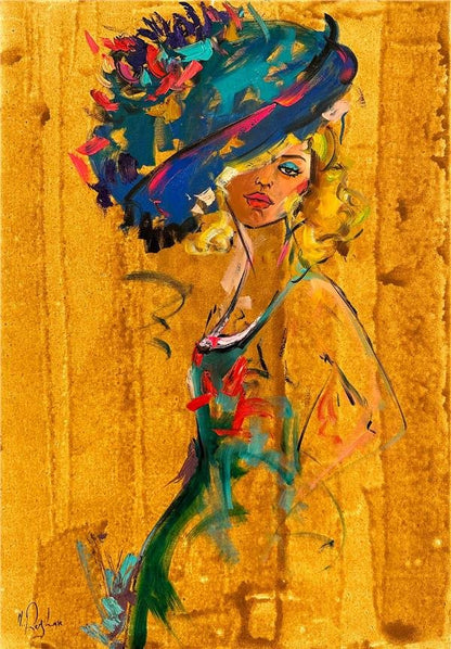 Şapkalı Kız Yağlı Boya Tablosu