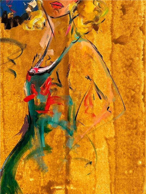 Şapkalı Kız Yağlı Boya Tablosu