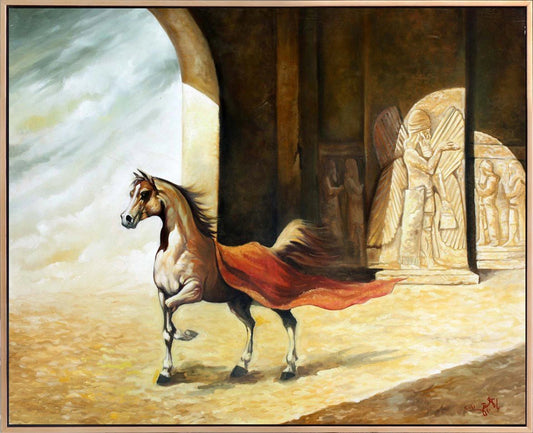 Saray Atı Yağlı Boya Tablosu