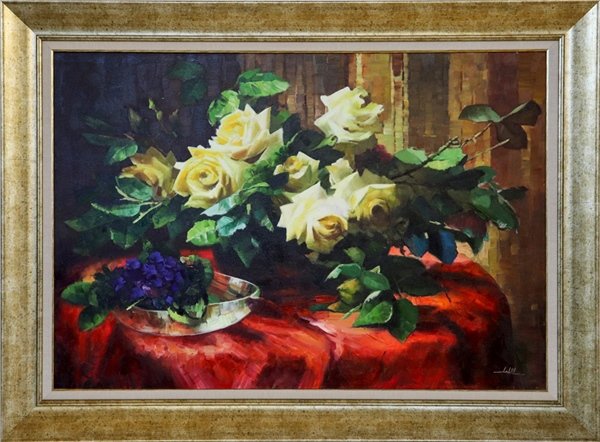 Sarı Güller Yağlı Boya Tablosu