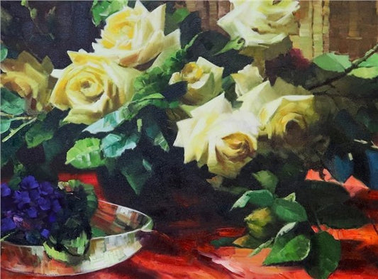 Sarı Güller Yağlı Boya Tablosu