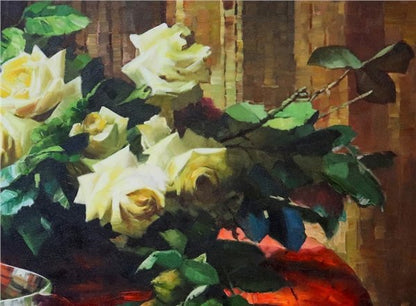 Sarı Güller Yağlı Boya Tablosu