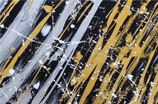 Siyah Soyutluğun Simgesi Yağlı Boya Tablosu