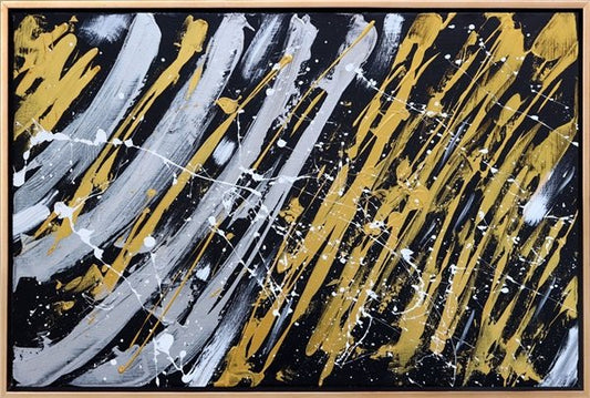 Siyah Soyutluğun Simgesi Yağlı Boya Tablosu