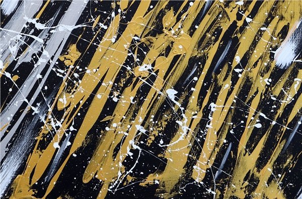 Siyah Soyutluğun Simgesi Yağlı Boya Tablosu