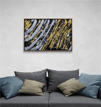 Siyah Soyutluğun Simgesi Yağlı Boya Tablosu