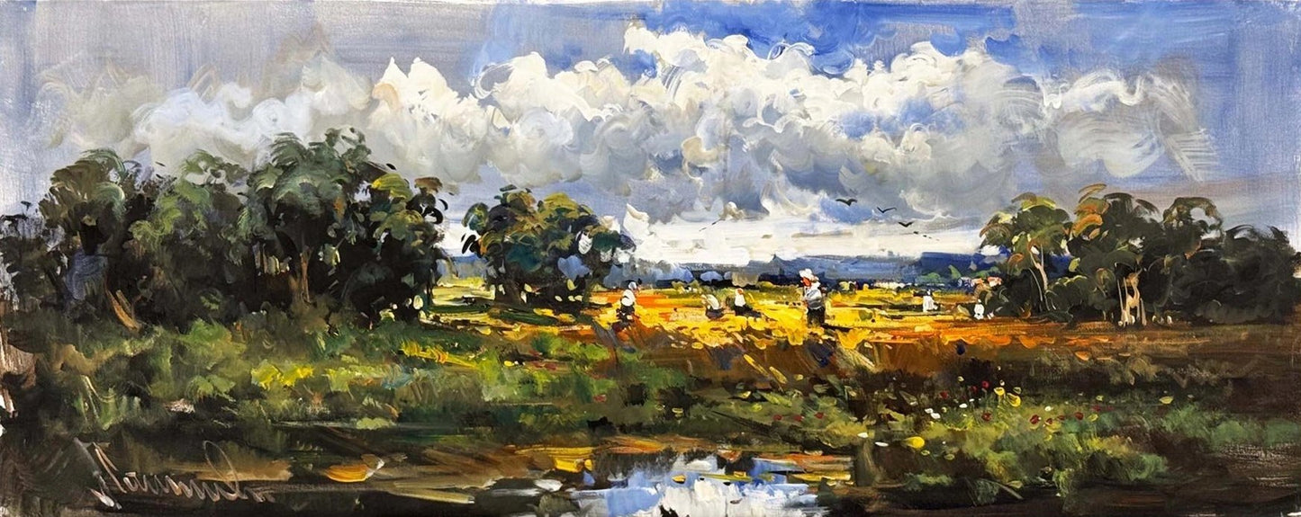 Sarı Tarlaların Işığı Yağlı Boya Tablosu