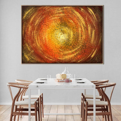 Sarı Yansımalar Siparişe Özel Soyut Yağlı Boya Tablo