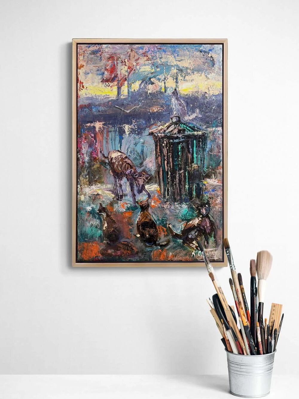 Şehrin Sessiz Tanıkları Yağlı Boya Tablosu