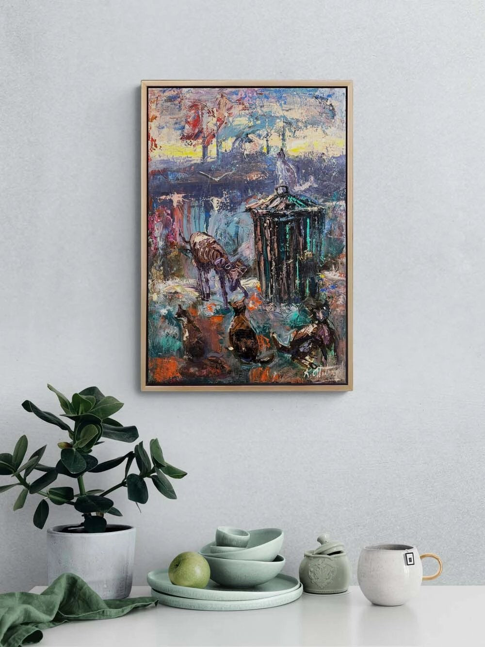 Şehrin Sessiz Tanıkları Yağlı Boya Tablosu