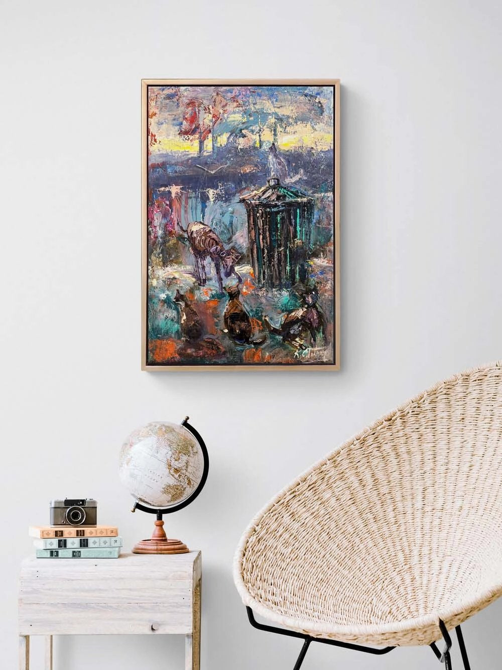 Şehrin Sessiz Tanıkları Yağlı Boya Tablosu