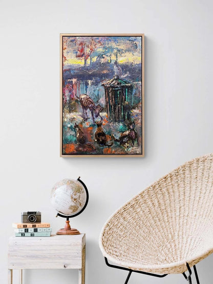 Şehrin Sessiz Tanıkları Yağlı Boya Tablosu