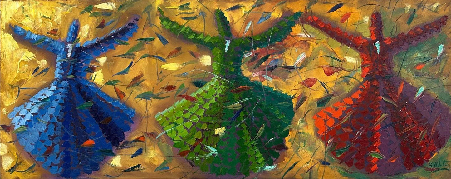 Sema’da Zaman Durur Yağlı Boya Tablosu