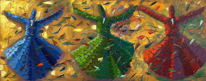 Sema’da Zaman Durur Yağlı Boya Tablosu