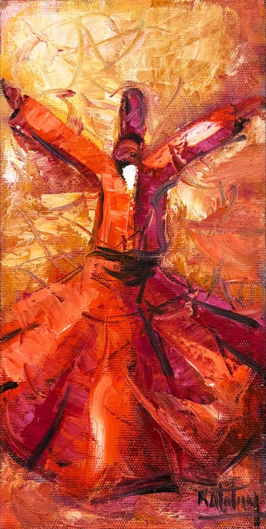 Semazen Sükuneti Yağlı Boya Tablosu