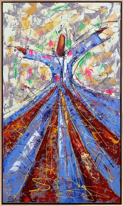 Semazenlerin İç Dünyası Yağlı Boya Tablosu