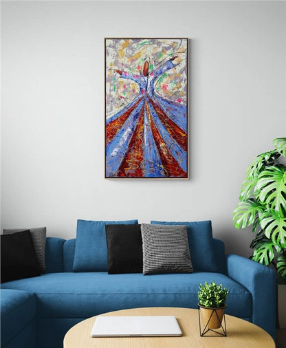 Semazenlerin İç Dünyası Yağlı Boya Tablosu