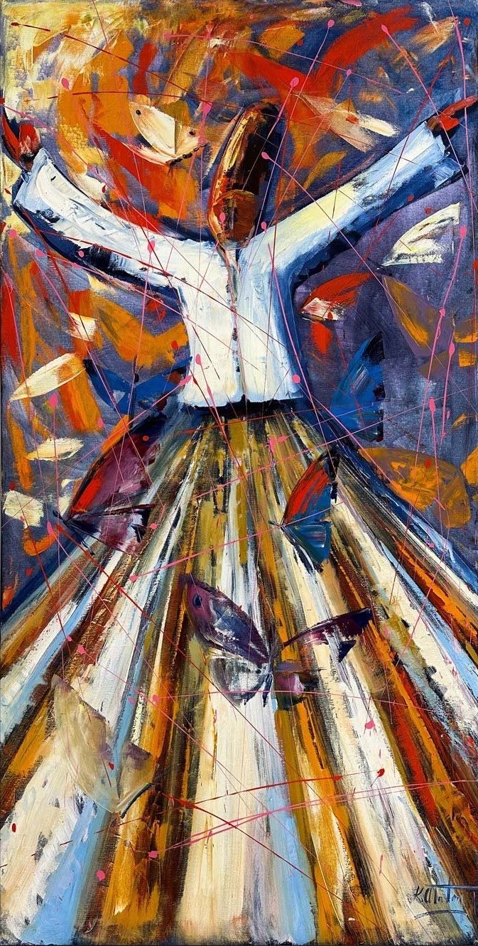 Semazen Yolculuğu Yağlı Boya Tablosu