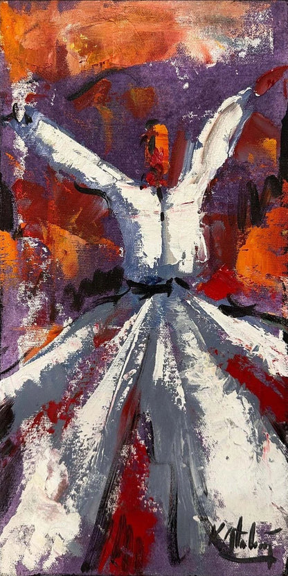 Semazenin Özgürlüğü Yağlı Boya Tablosu