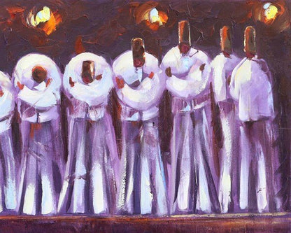 Selam Veren Semazenler Yağlı Boya Tablosu