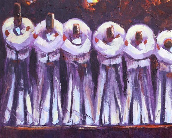 Selam Veren Semazenler Yağlı Boya Tablosu