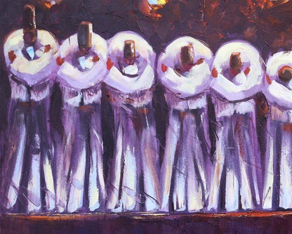 Selam Veren Semazenler Yağlı Boya Tablosu