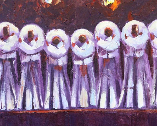 Selam Veren Semazenler Yağlı Boya Tablosu