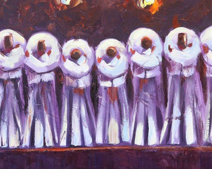 Selam Veren Semazenler Yağlı Boya Tablosu