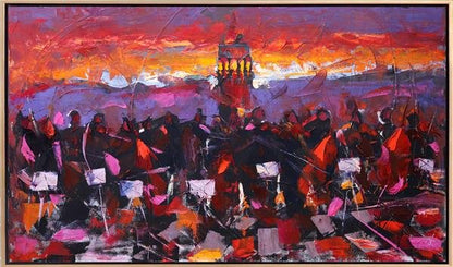 İstanbul Günbatımı Senfonisi Yağlı Boya Tablosu