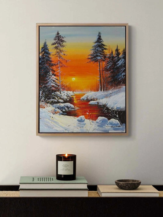 Sessiz Kış Yağlı Boya Tablosu