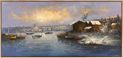 Sessiz Sular İstanbul Yağlı Boya Tablosu
